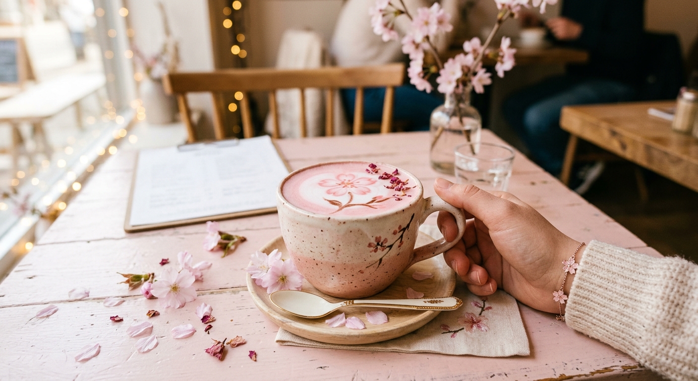桜茶ラテ